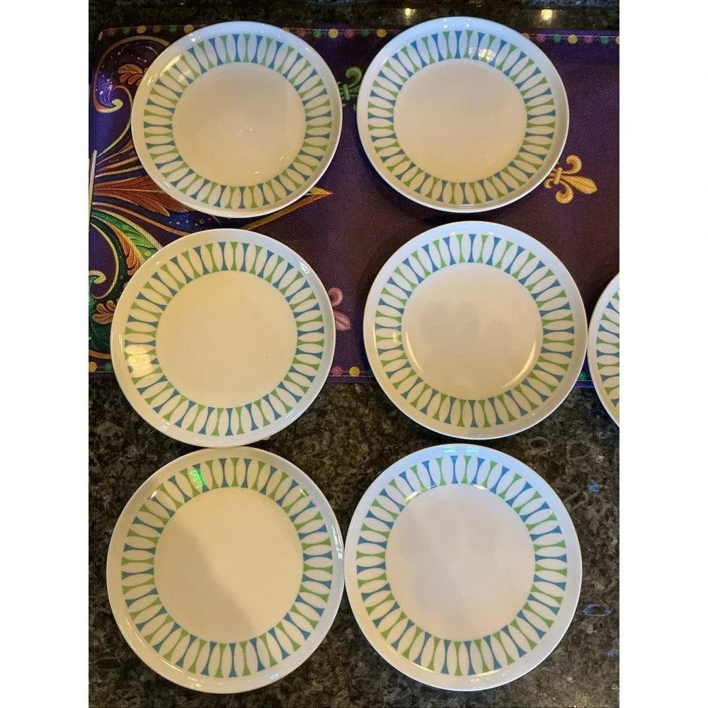 VTG (7) Contempri Jackson Int. Paul McCobb Bread Plates 7.25